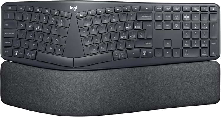 Migliori tastiere ergonomiche split wireless per programmatori con poggiapolsi