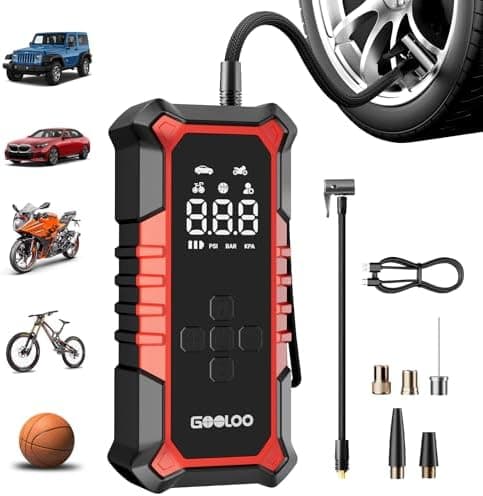 Migliori mini compressori d'aria portatili a batteria per pneumatici auto e moto