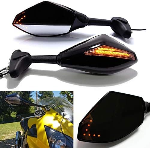 Migliori specchietti retrovisori moto con frecce led integrate per custom bobber neri
