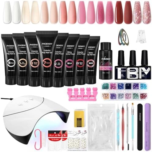 Kit ricostruzione unghie gel con lampada uv led portatile per viaggio