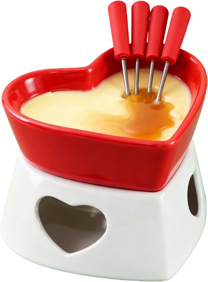 Migliori set da fonduta in ceramica con fornello a spirito per serate romantiche
