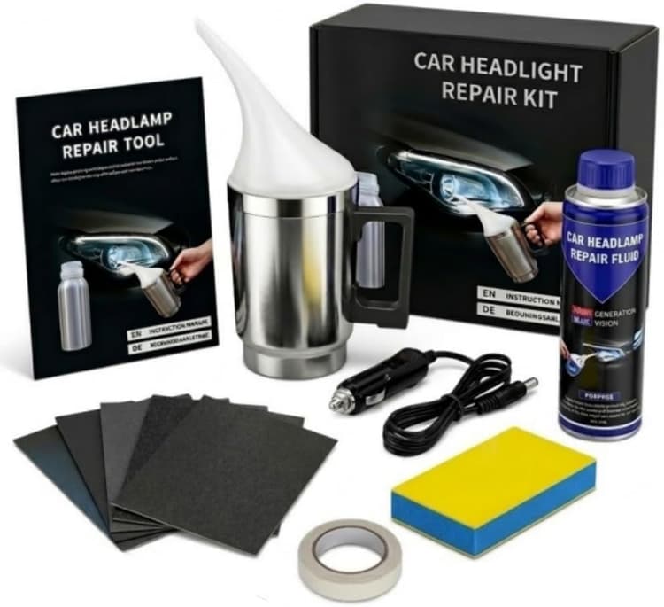 Migliori kit riparazione fari auto con resina uv e levigatrice orbitale per revisione