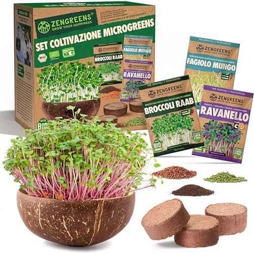 Migliori kit coltivazione microgreens indoor per principianti senza plastica