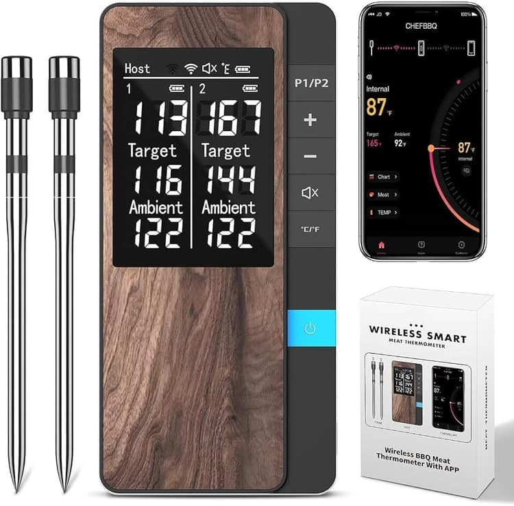 Migliori termometri da barbecue wireless doppia sonda con app per cottura lenta