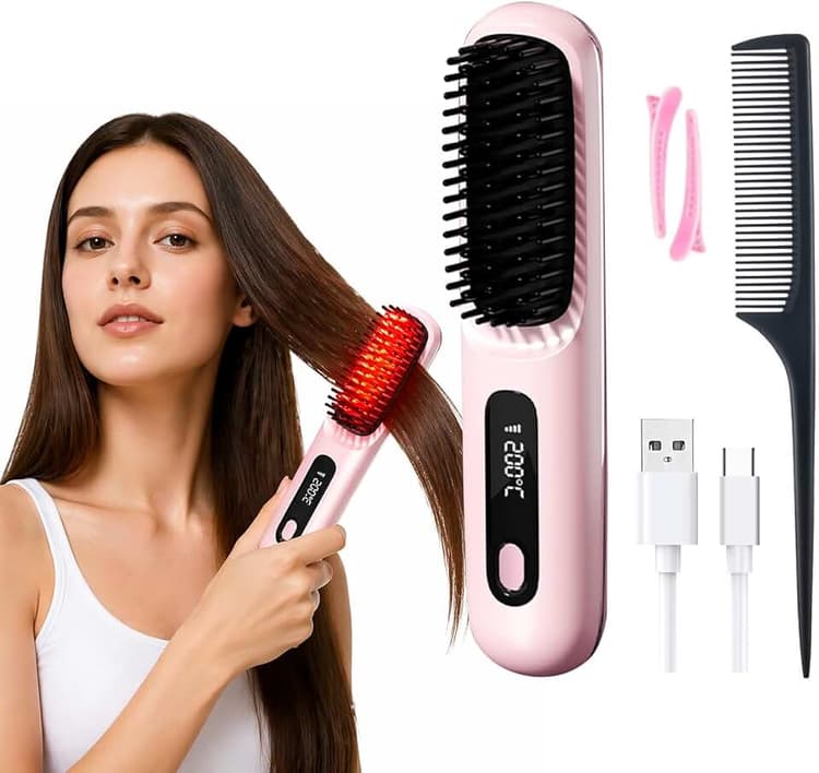Migliori spazzole termiche cordless per capelli fini in viaggio con display led
