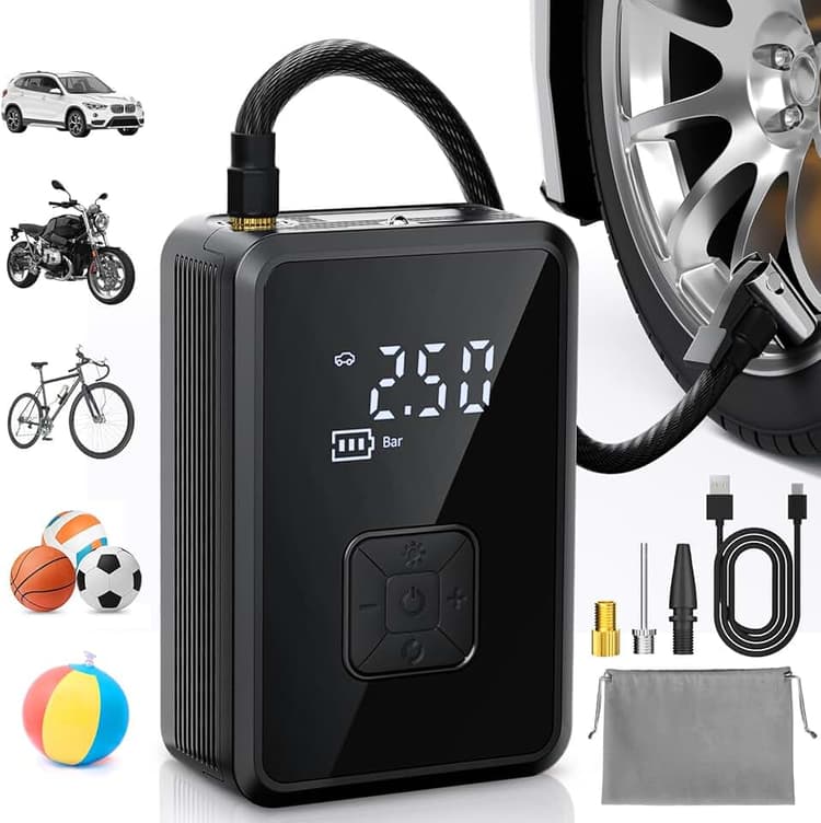 Migliori compressori aria portatili ricaricabili per pneumatici moto in viaggio