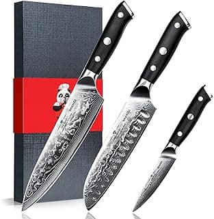 Migliori set coltelli damasco per chef principianti con manico ergonomico